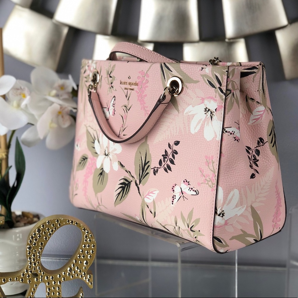 Kate Spade Pink Meena Briar Lane Botanical Bag - Picture 4 of 8